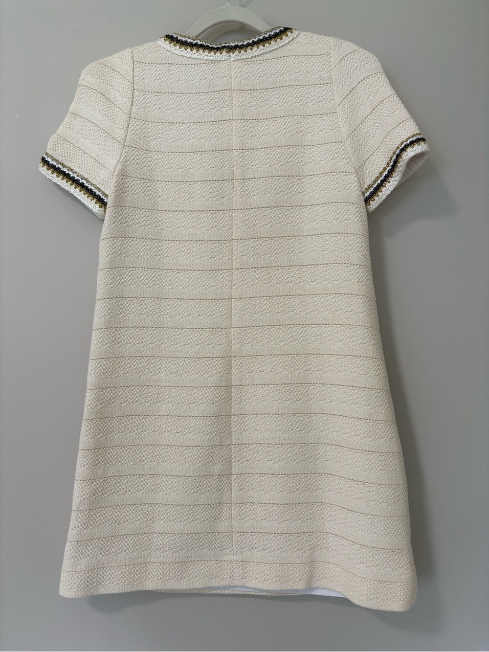 Sandro Knit Tweed Mini Dress Metallic Trim & Pockets Size36(S/US4) - Picture 4 of 12